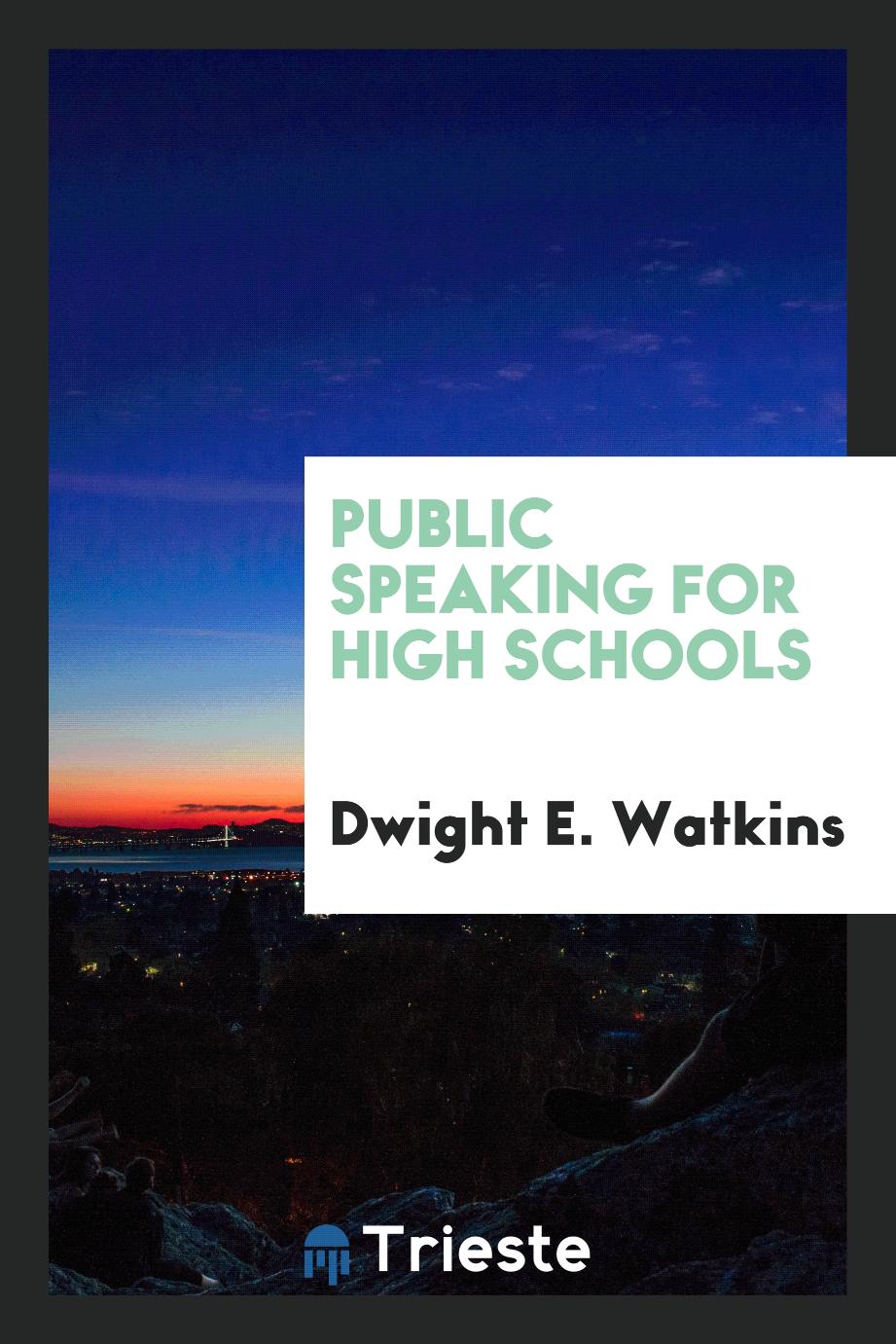 Public Speaking for High Schools