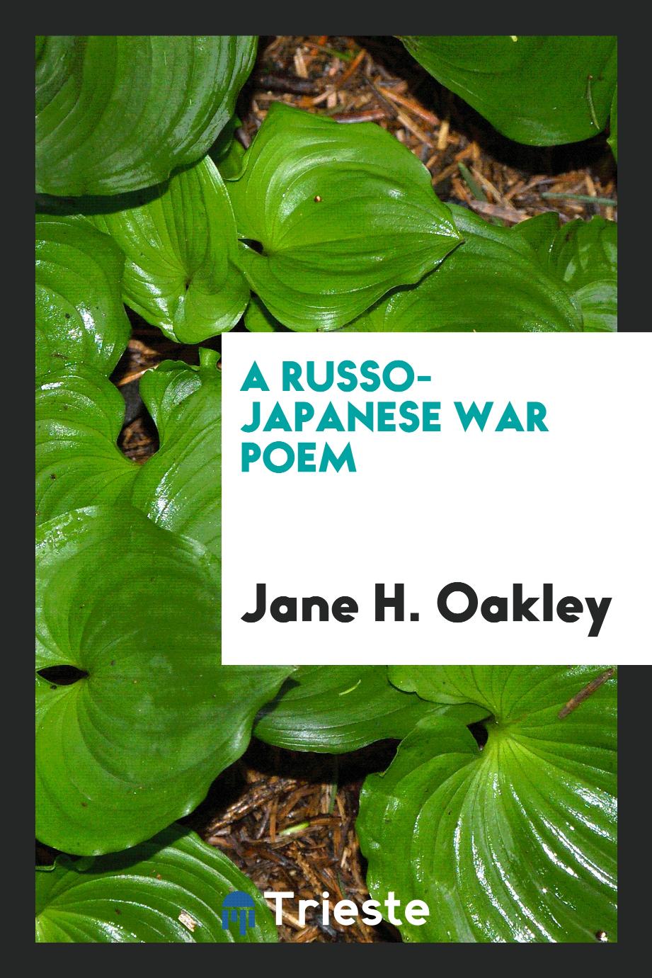 A Russo-Japanese War Poem