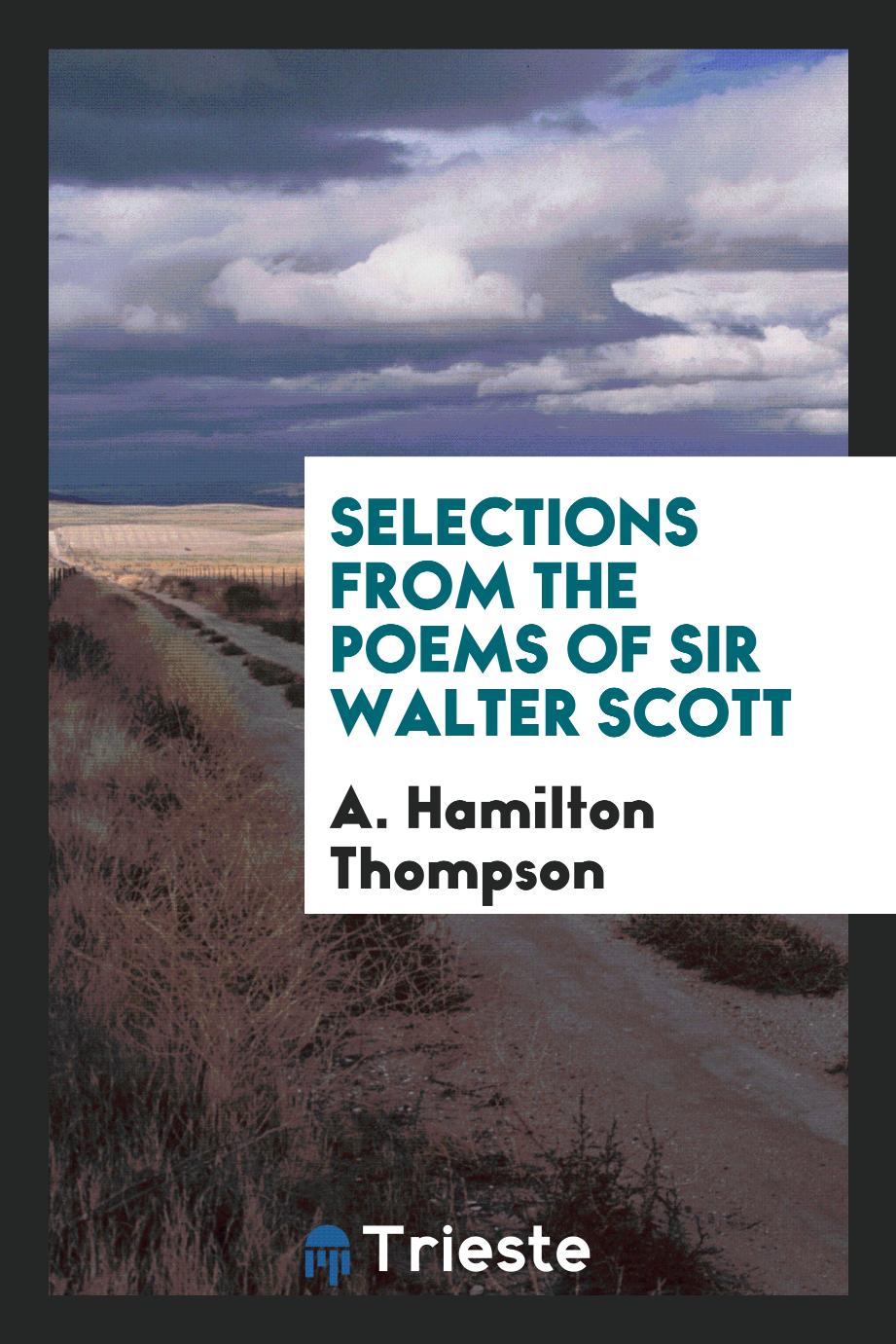 Selections from the poems of Sir Walter Scott