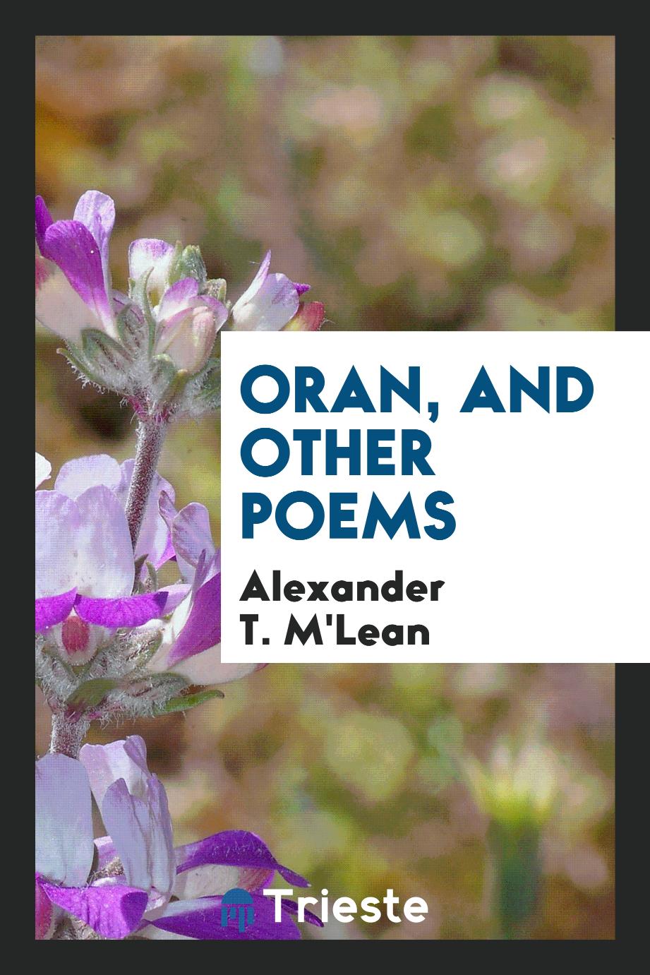 Oran, and Other Poems