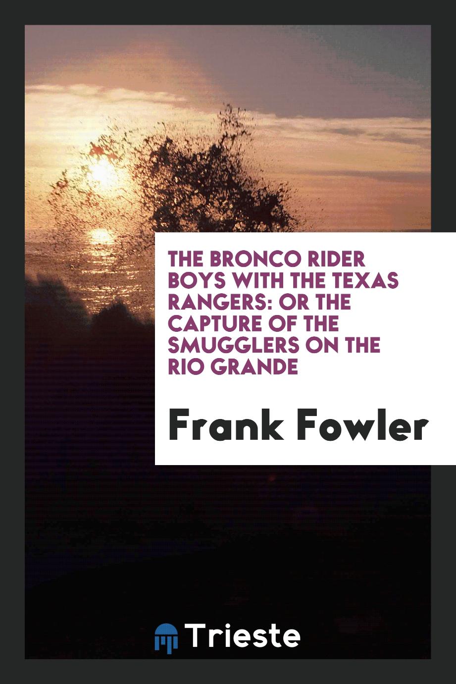 The bronco rider boys with the Texas Rangers: or the capture of the smugglers on the Rio Grande