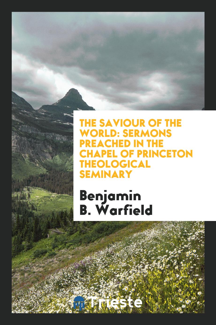 The saviour of the world: Sermons preached in the chapel of Princeton Theological Seminary