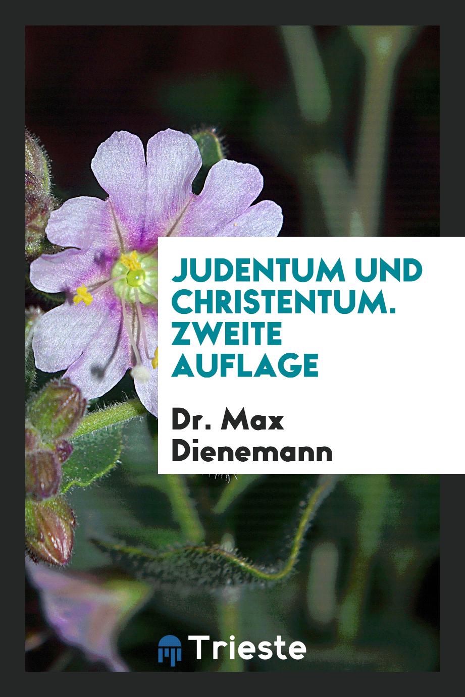 Dr. Max Dienemann - Judentum und Christentum. Zweite Auflage