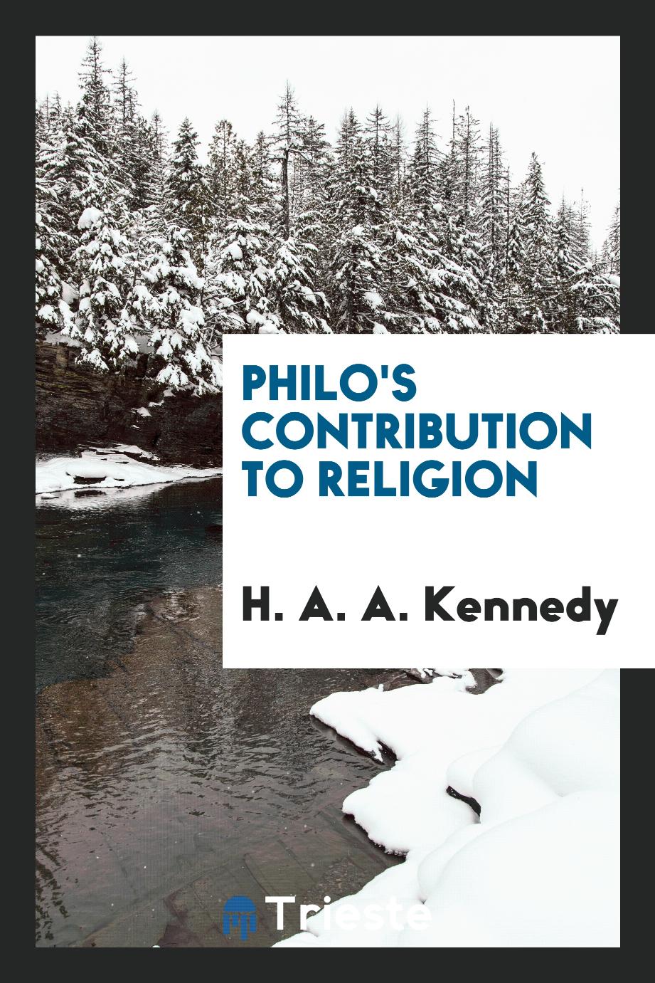 Philo's contribution to religion