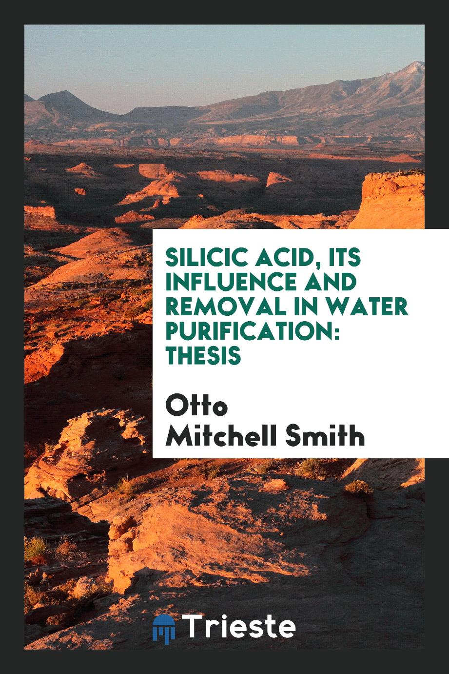 Silicic Acid, Its Influence and Removal in Water Purification: Thesis
