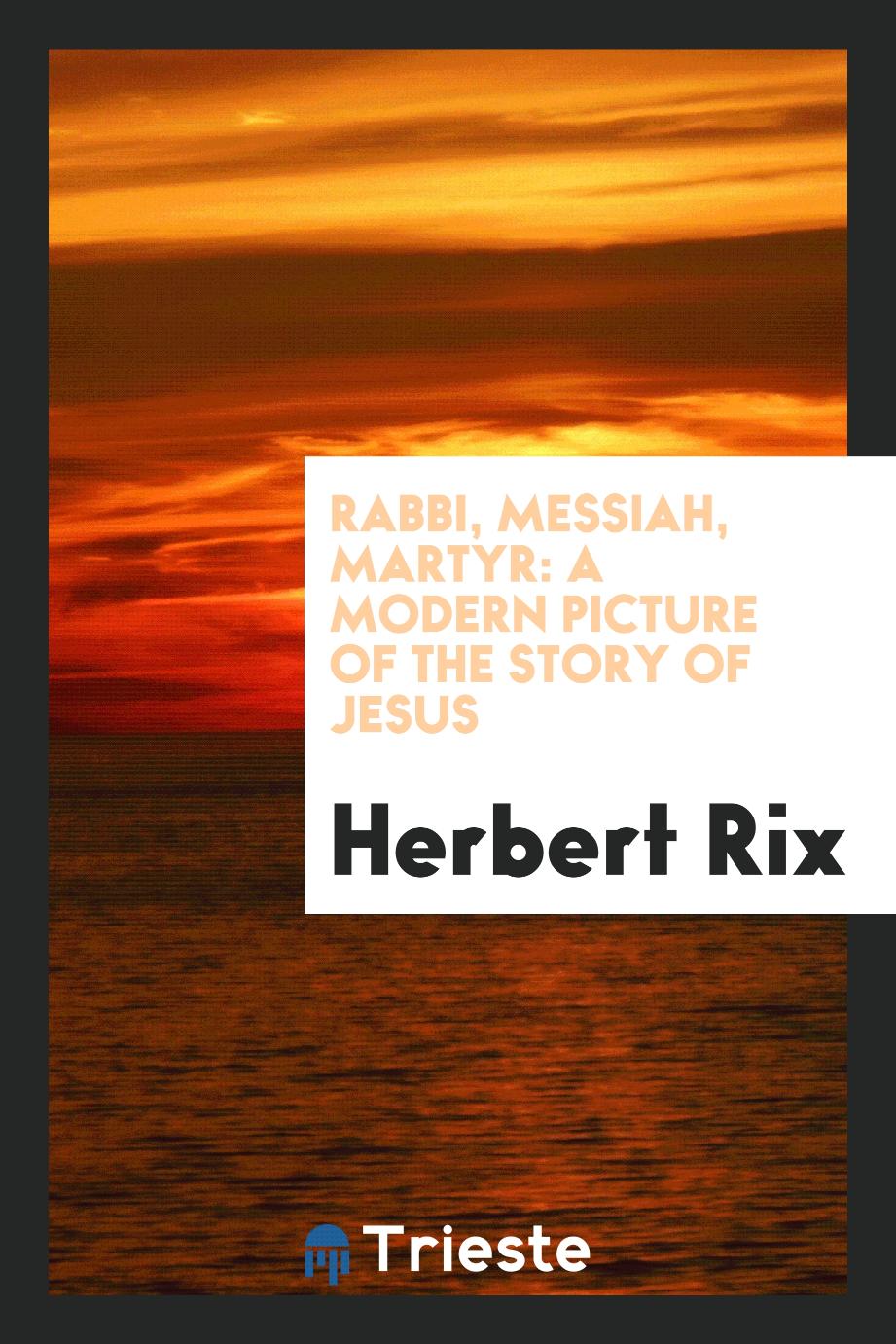Rabbi, Messiah, Martyr: A Modern Picture of the Story of Jesus