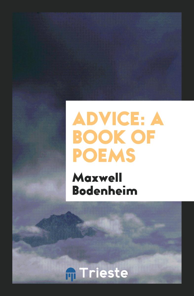 Advice: A Book of Poems