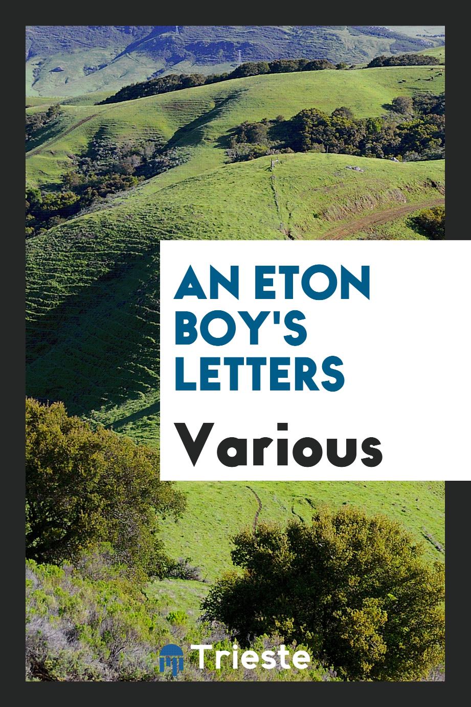 An Eton boy's letters