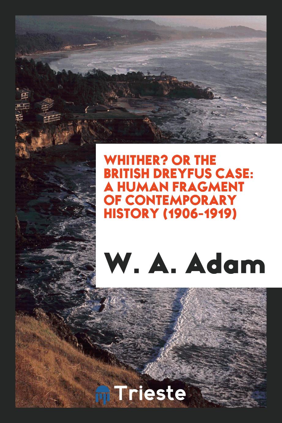Whither? or The British Dreyfus case: a human fragment of contemporary history (1906-1919)