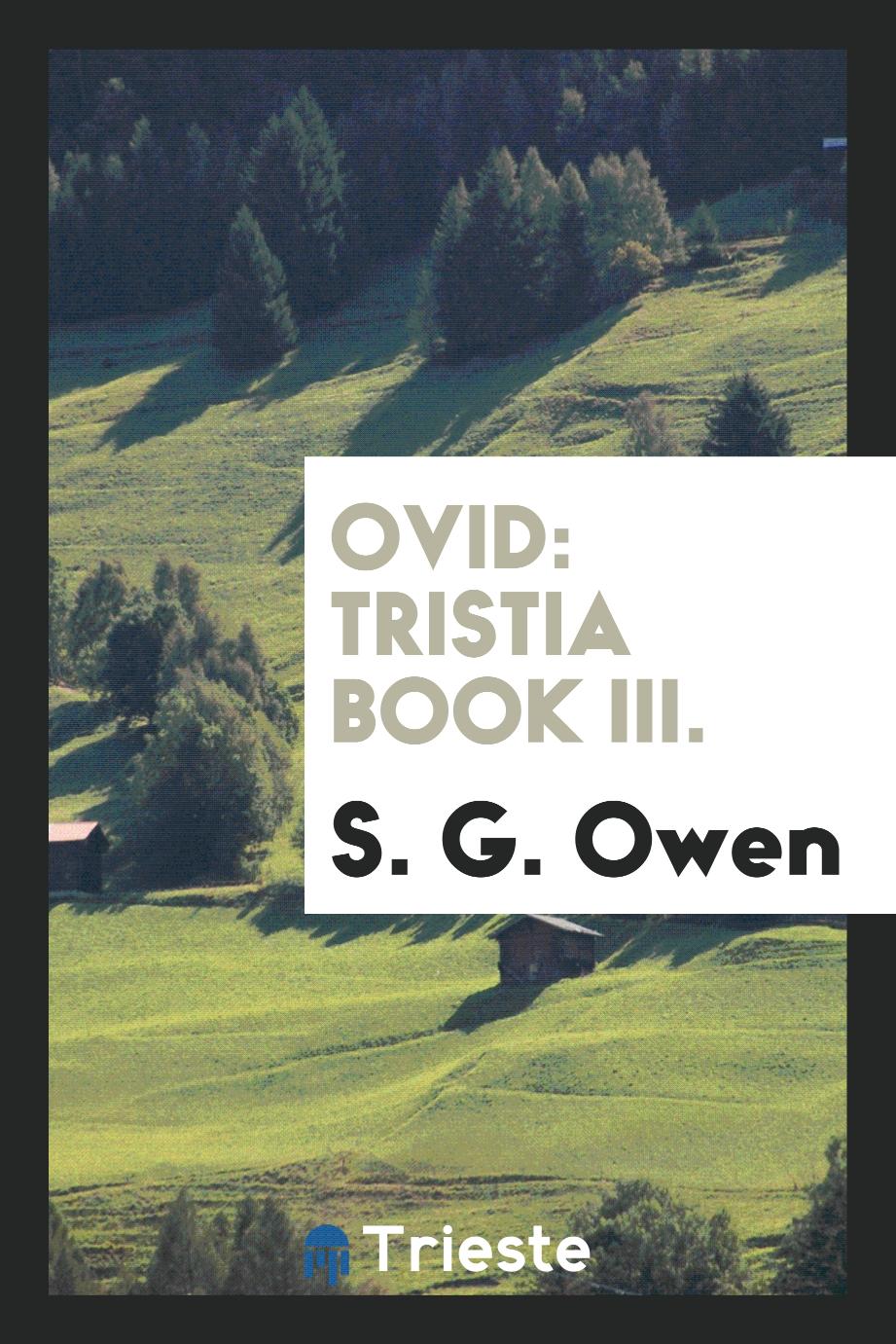 Ovid: Tristia Book III.
