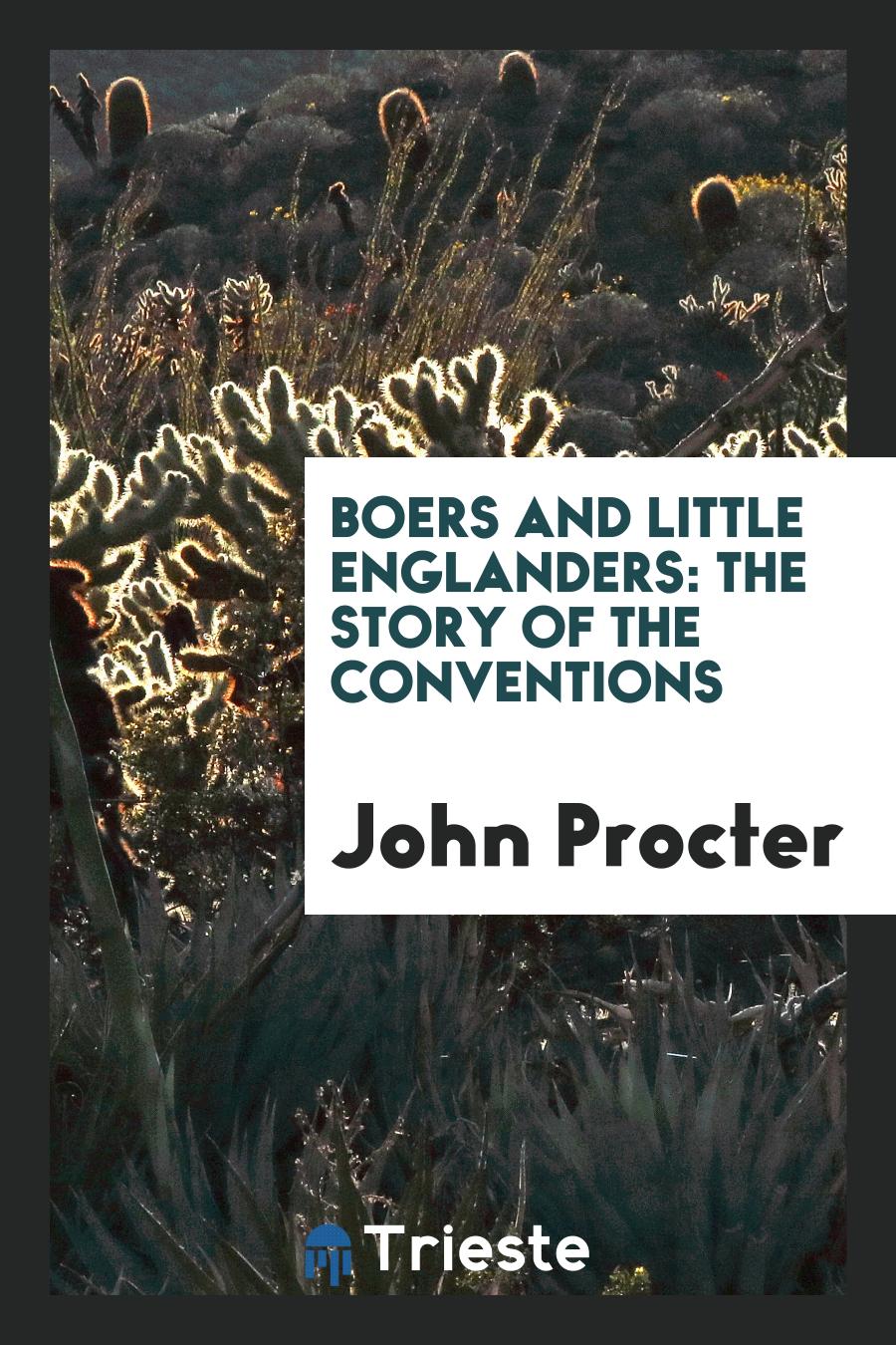 Boers and Little Englanders: The Story of the Conventions
