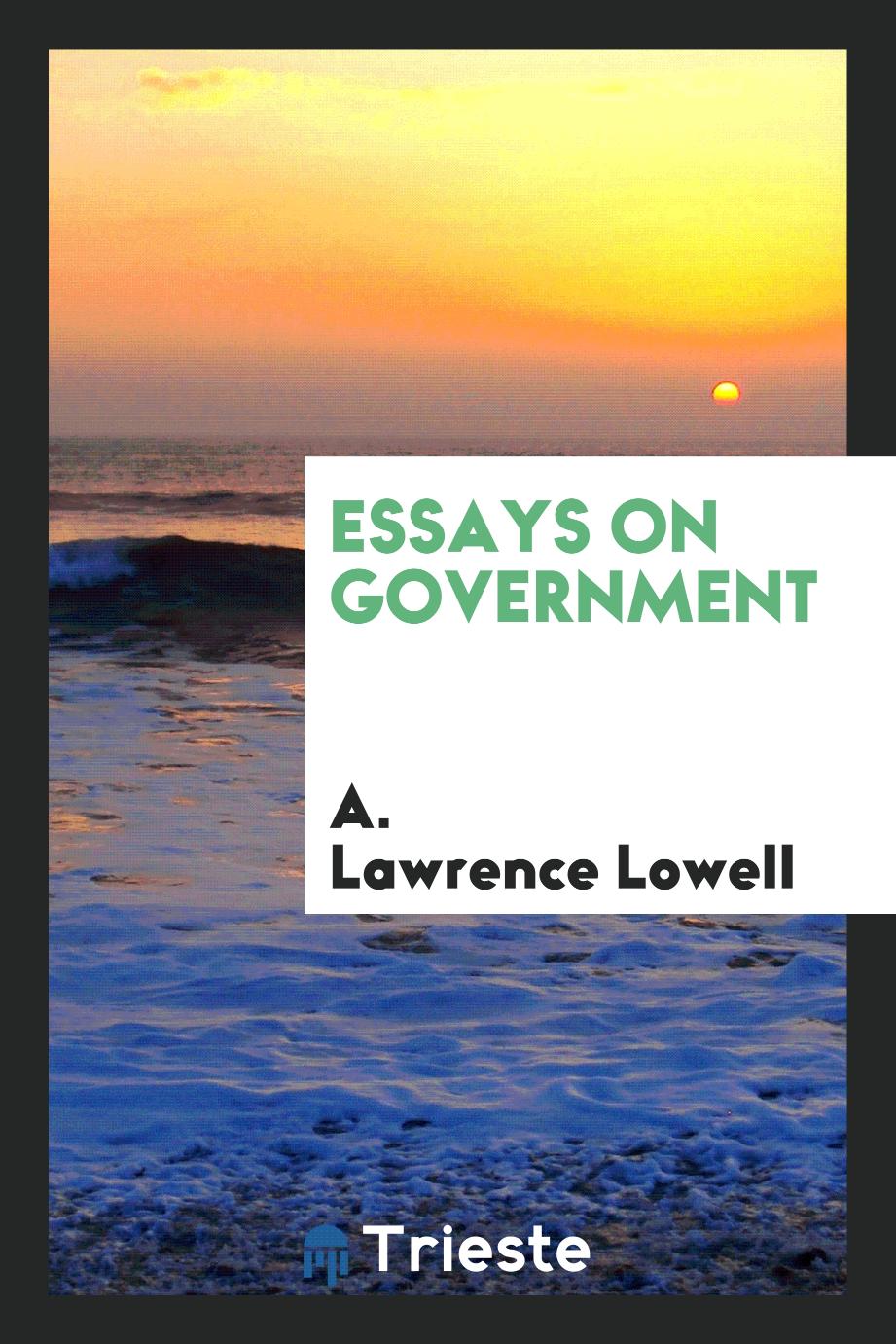 Essays on government
