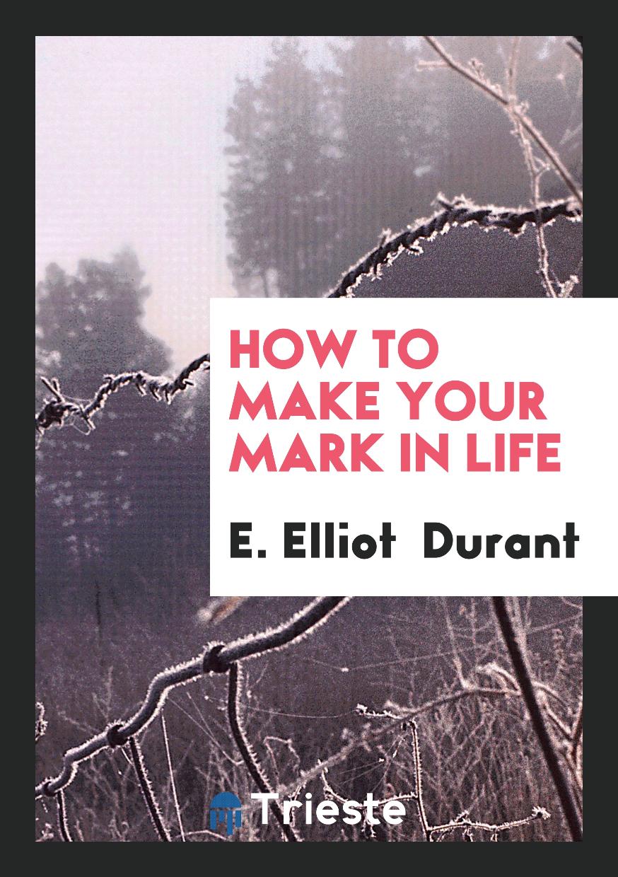 How to Make Your Mark in Life