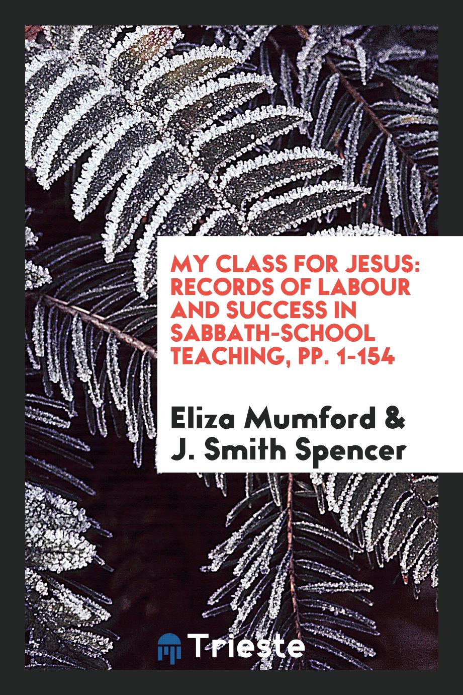 My Class for Jesus: Records of Labour and Success in Sabbath-School Teaching, pp. 1-154
