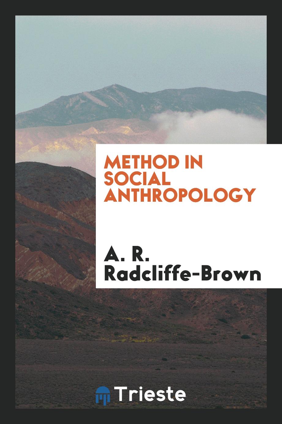 Method in social anthropology