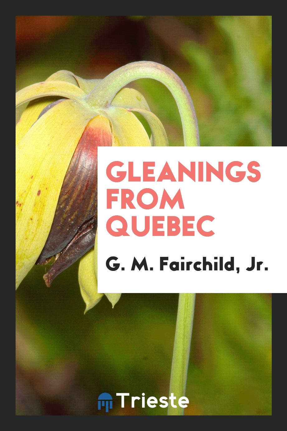 Gleanings from Quebec
