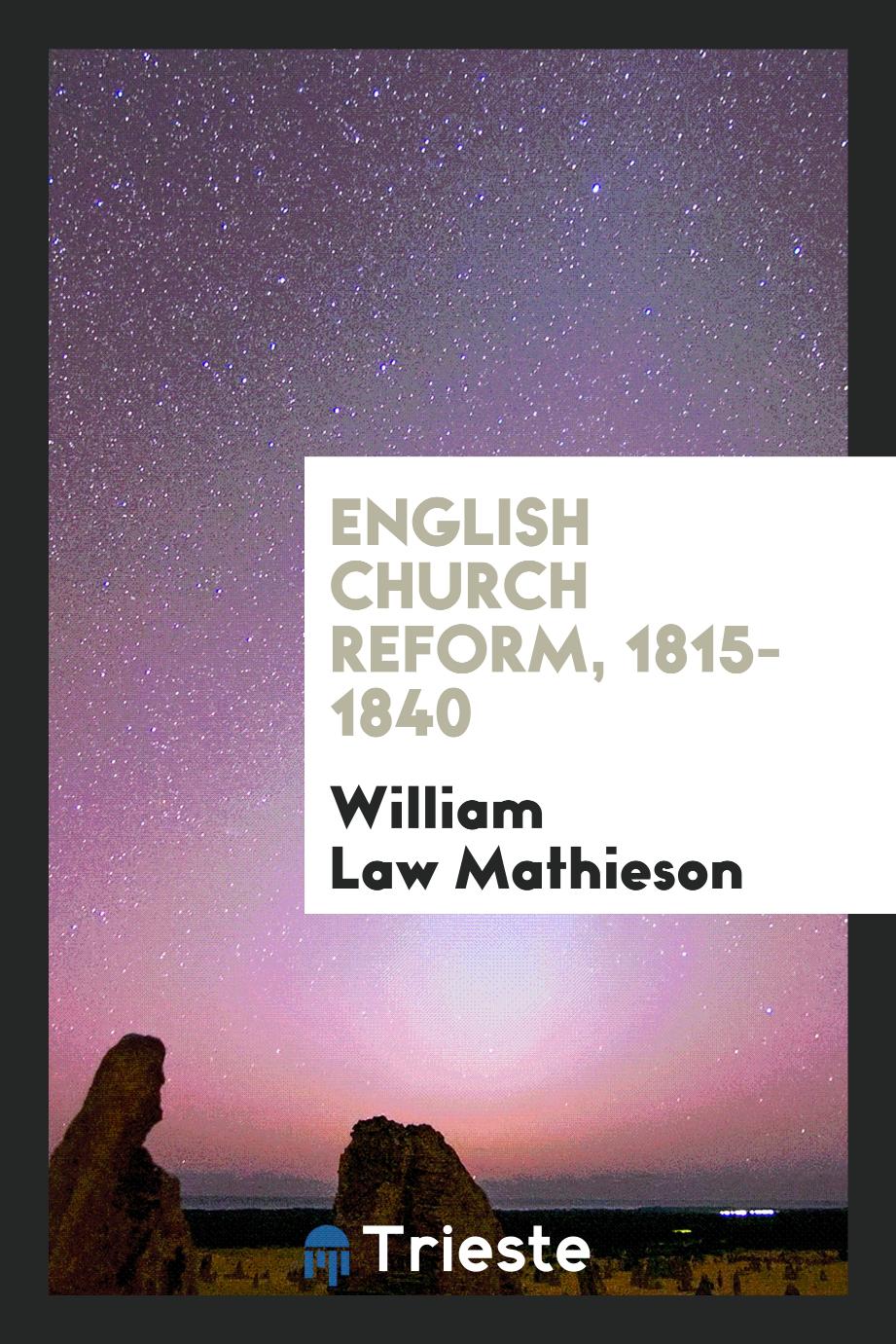 English church reform, 1815-1840