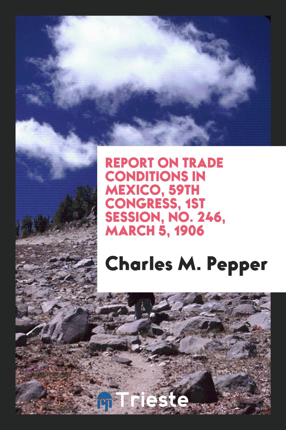 Report on Trade Conditions in Mexico, 59th congress, 1st session, No. 246, March 5, 1906