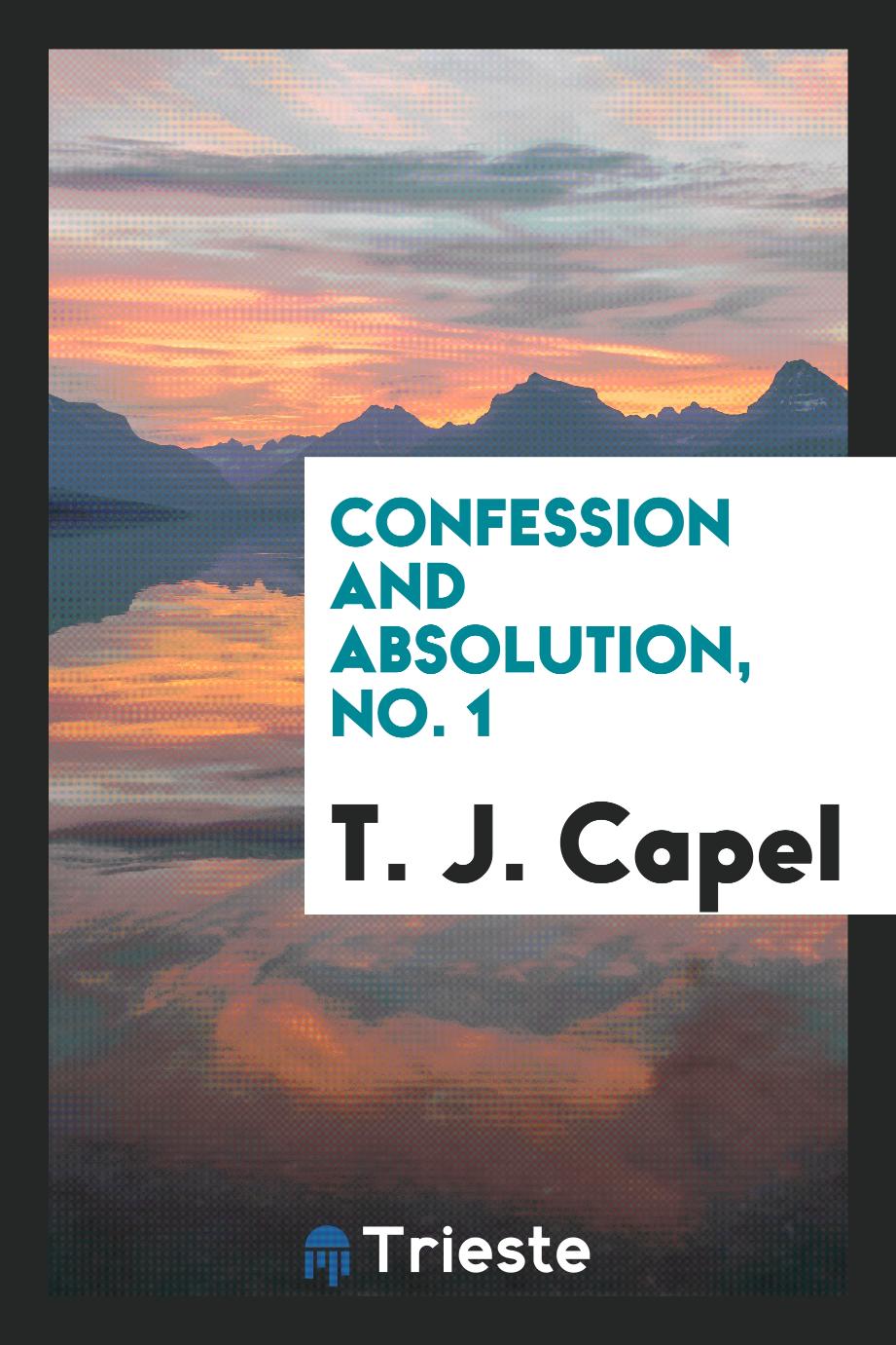 Confession and Absolution, No. 1