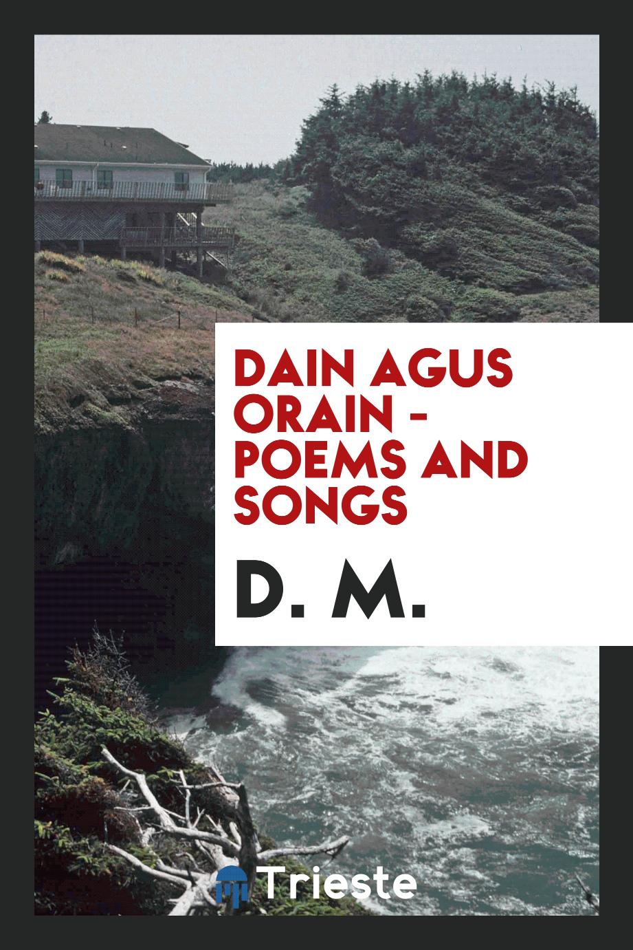 Dain Agus Orain - Poems and Songs