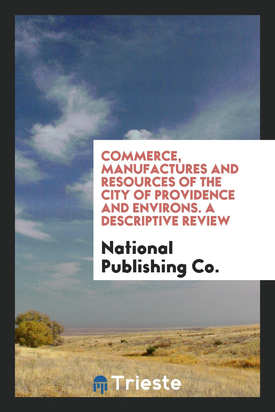 Commerce, Manufactures and Resources of the City of Providence and Environs. A Descriptive Review