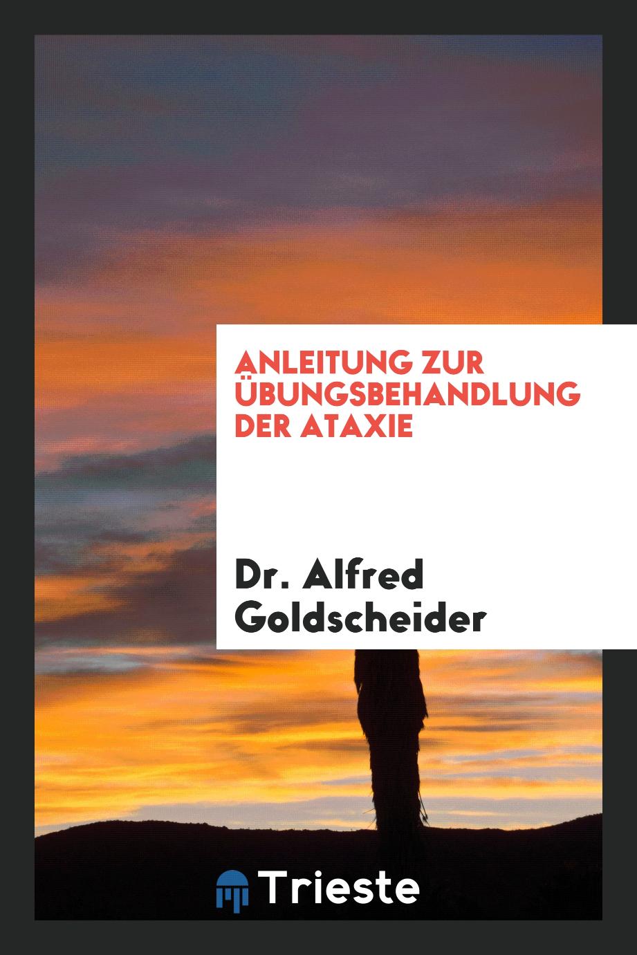 Dr. Alfred Goldscheider - Anleitung zur Übungsbehandlung der Ataxie