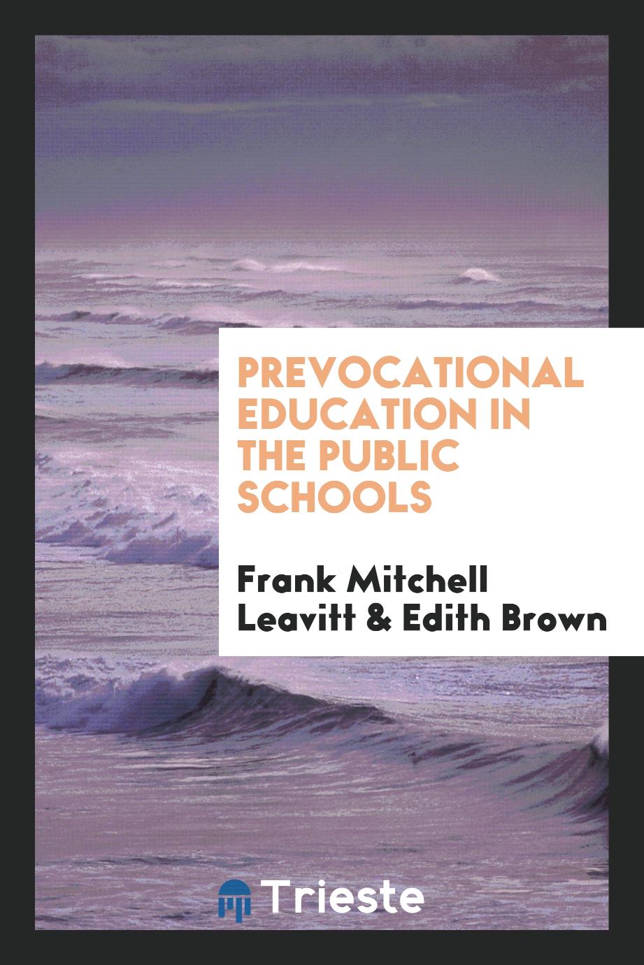 Prevocational education in the public schools