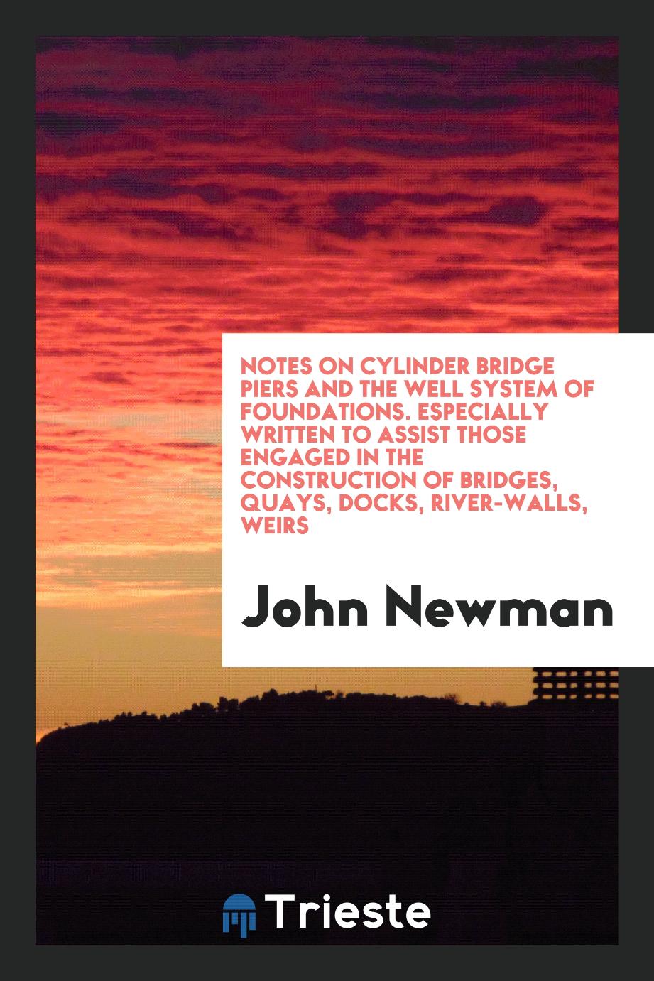 Notes on Cylinder Bridge Piers and the Well System of Foundations. Especially Written to Assist Those Engaged in the Construction of Bridges, Quays, Docks, River-Walls, Weirs