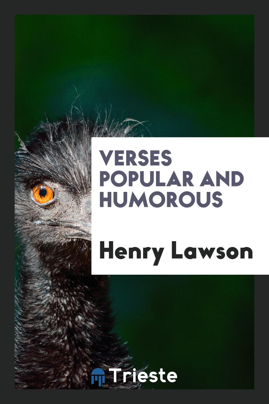Verses popular and humorous