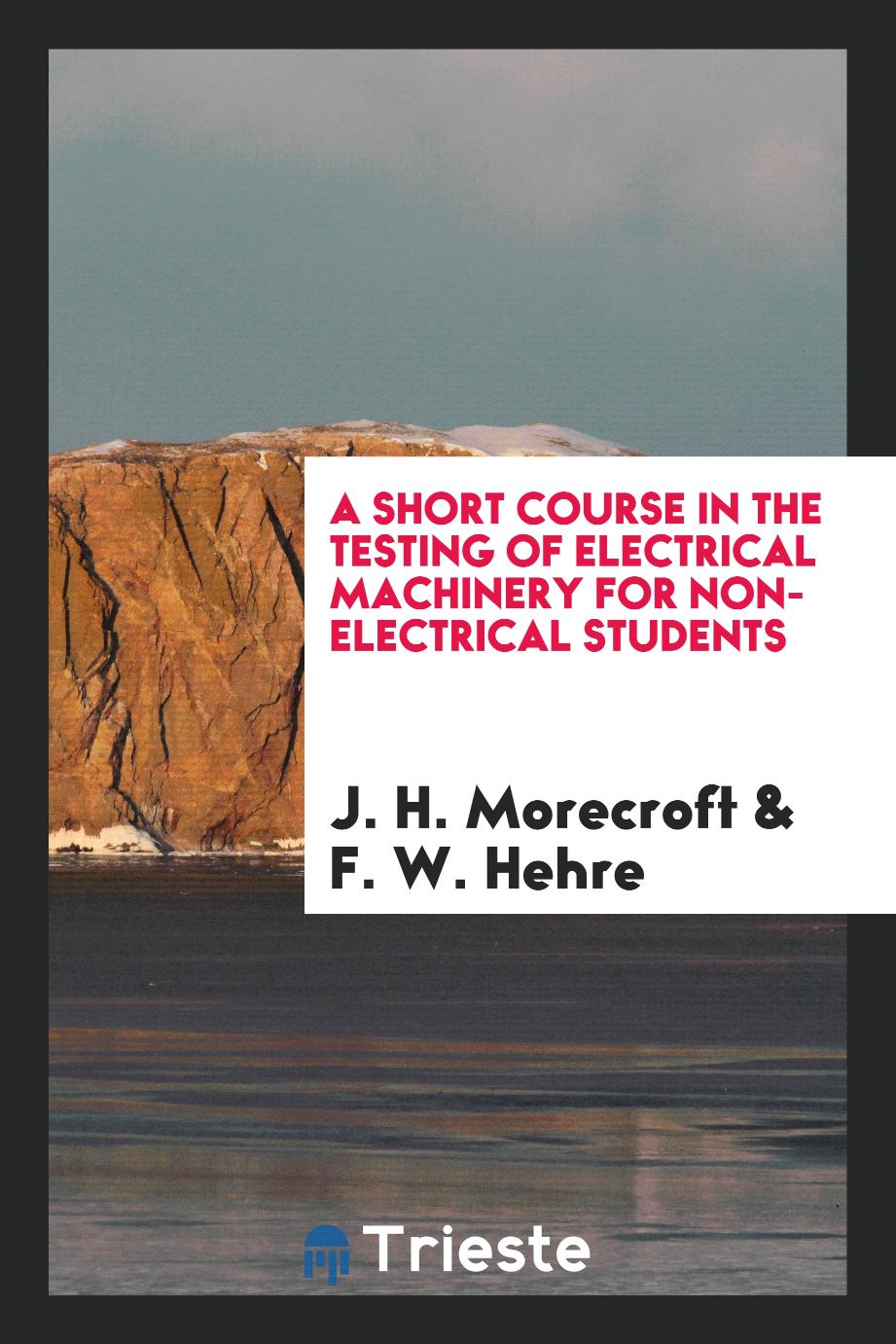 A short course in the testing of electrical machinery for non-electrical students