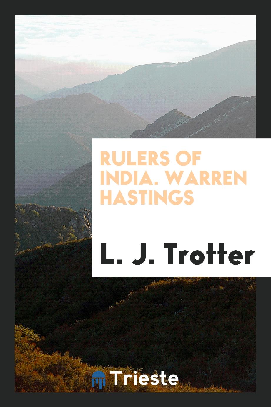 Rulers of India. Warren Hastings