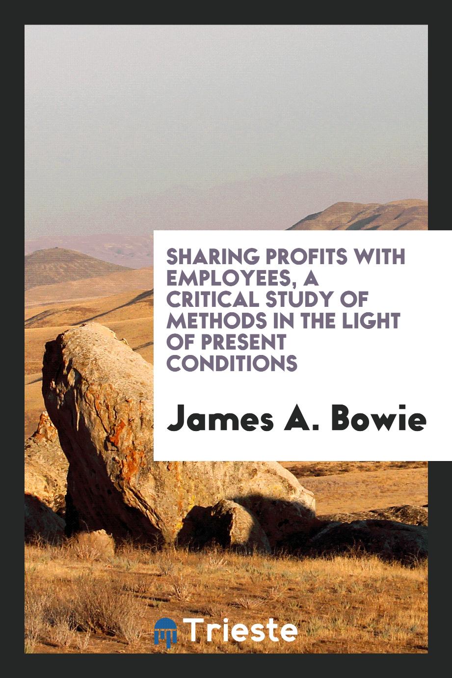 Sharing profits with employees, a critical study of methods in the light of present conditions